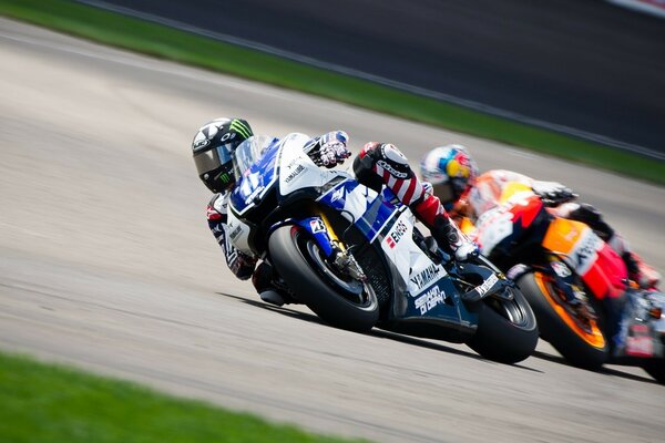 Yamaha motorcycle at the motorcycle racing championship