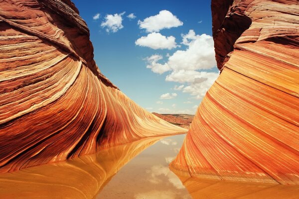 Desert canyon with blue sky