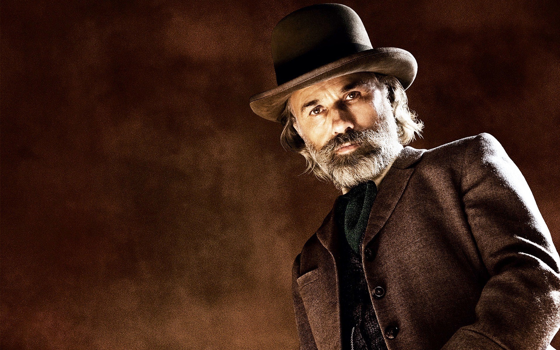 films portrait un cap homme cowboy adulte porter moustache voile chapeau de cowboy poils du visage christoph waltz