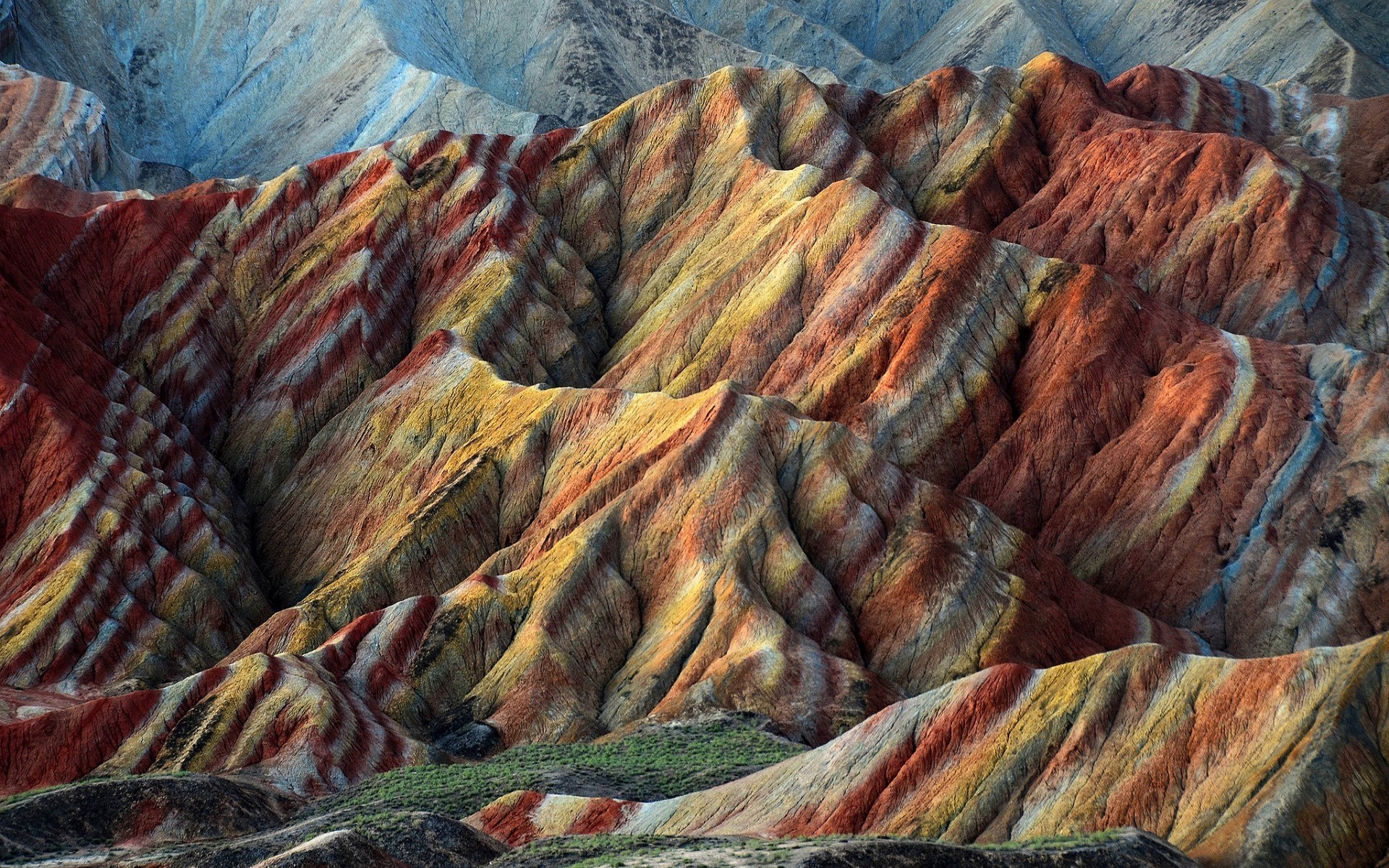 china pintura roca arte patrón naturaleza viajes danxia alivio