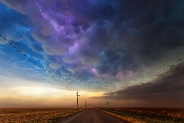 Nature beau coucher de soleil aux États-Unis