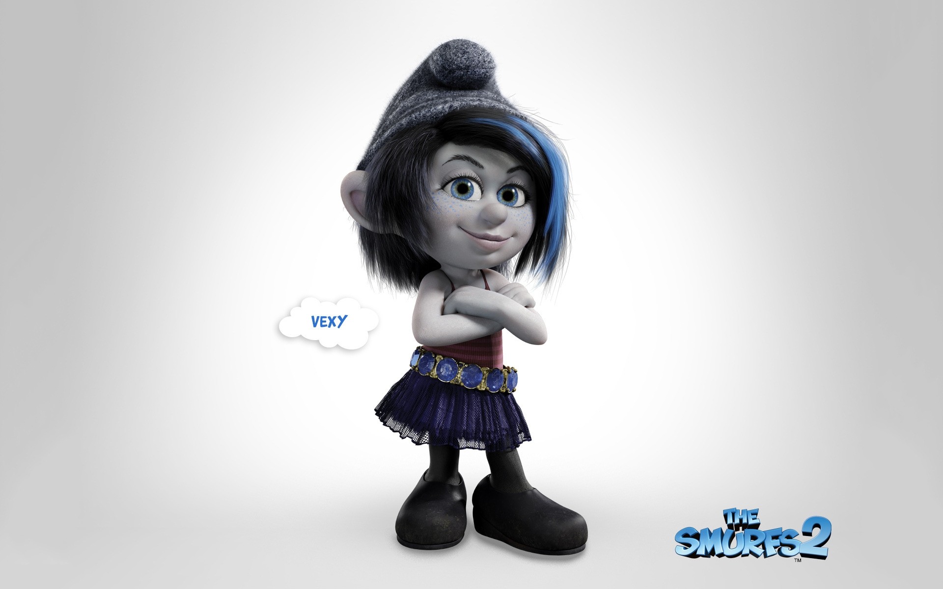 filmes fofa sozinho mulher menina retrato engraçado criança smurfs 2