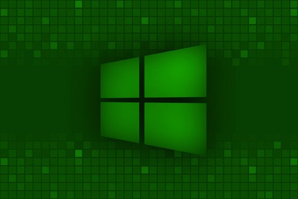 Logo Windows sur fond vert