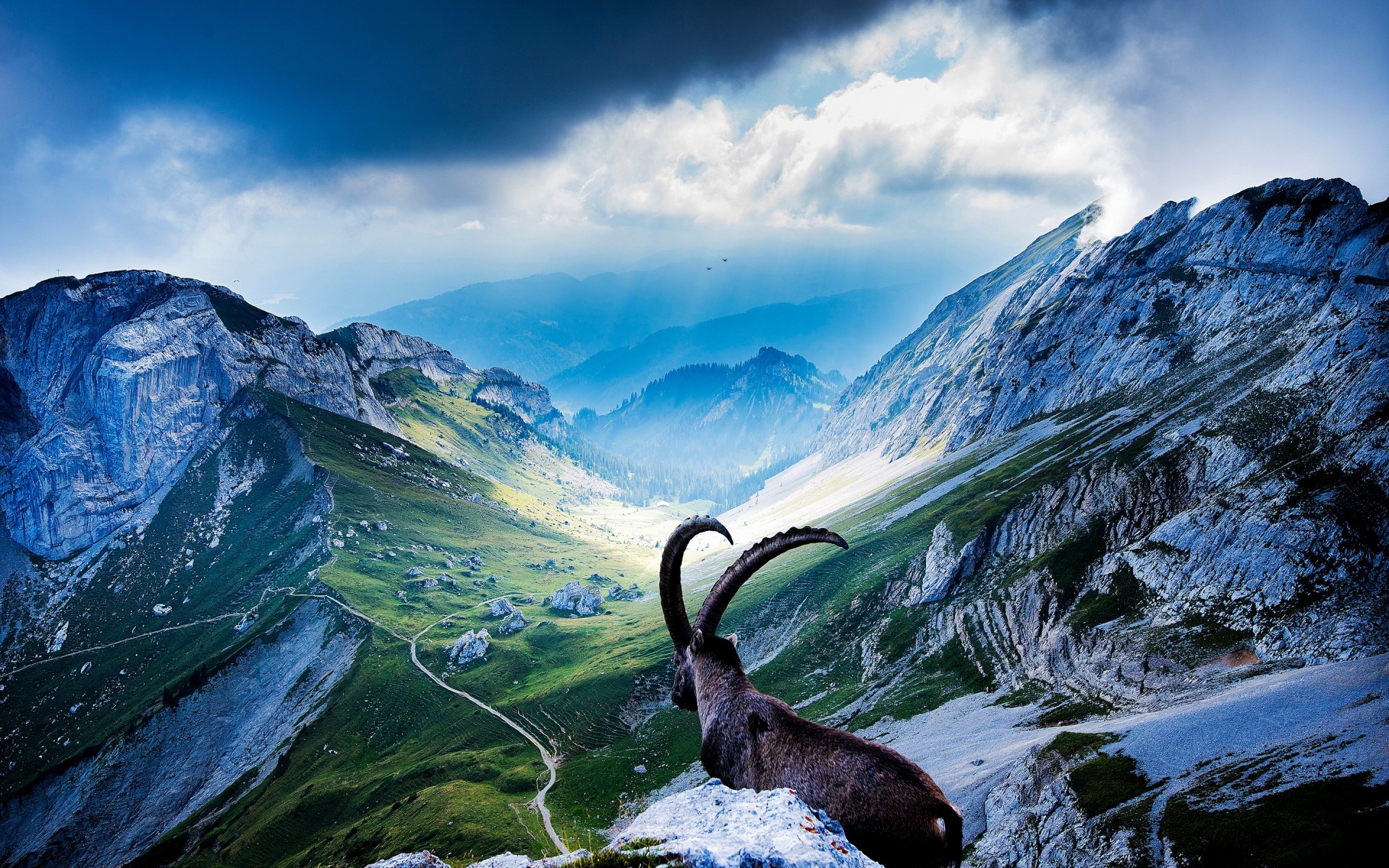 landschaft berge landschaft natur reisen schnee himmel rock landschaftlich im freien wolke berggipfel wasser ziege berge wolken