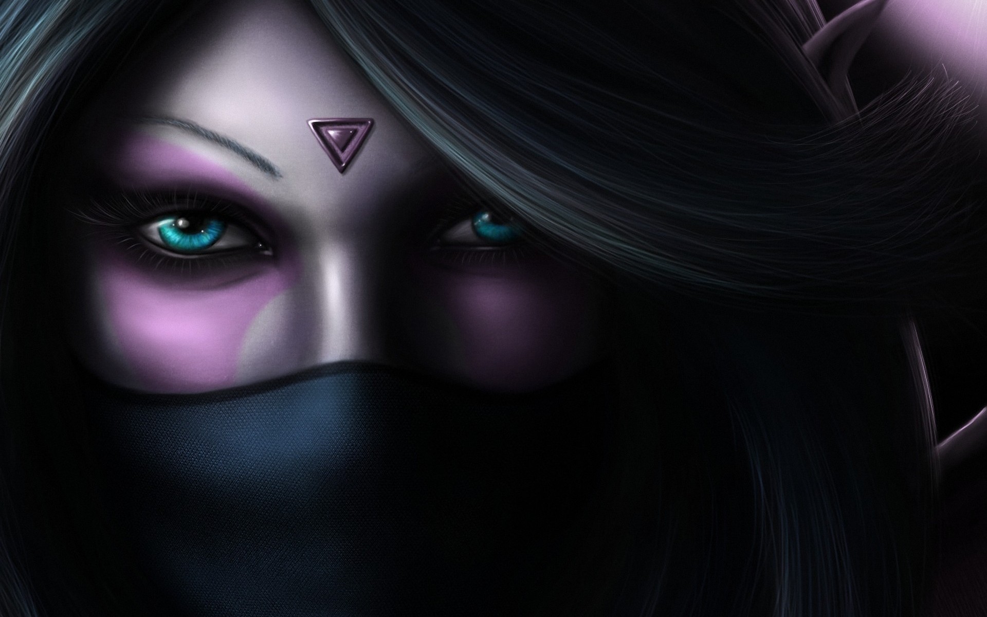 other games fille portrait femme mode sombre oeil modèle visage style glamour sexy art belle dota 2 lenaya