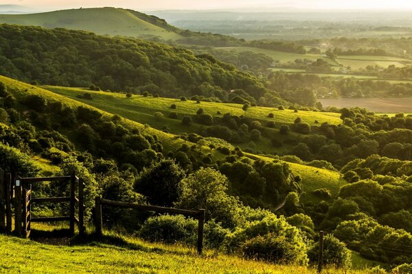 Hilly landscape of rural nature