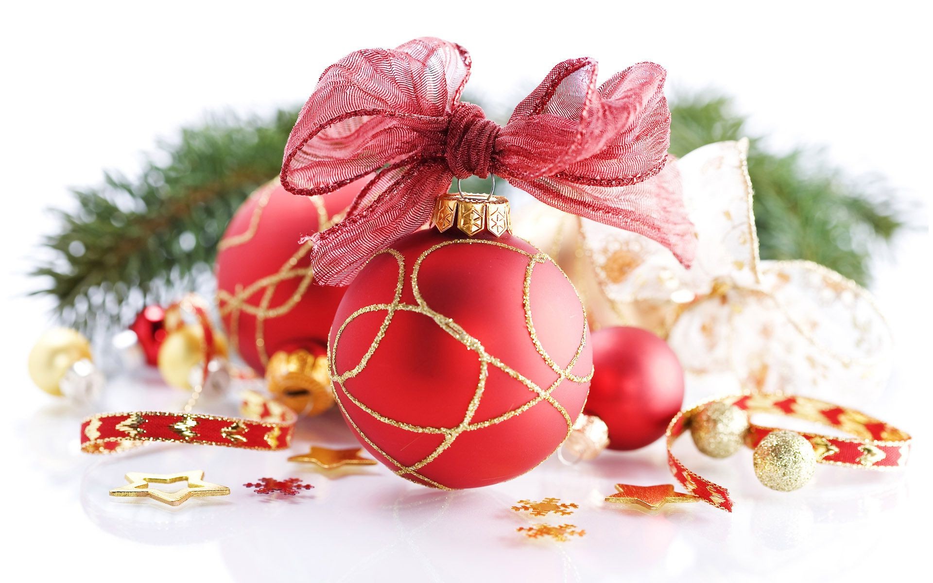new year christmas decoration winter celebration thread ball gift shining desktop traditional merry gold season bangle bow
