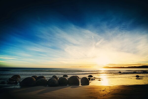 Sunrise landscape on the beach