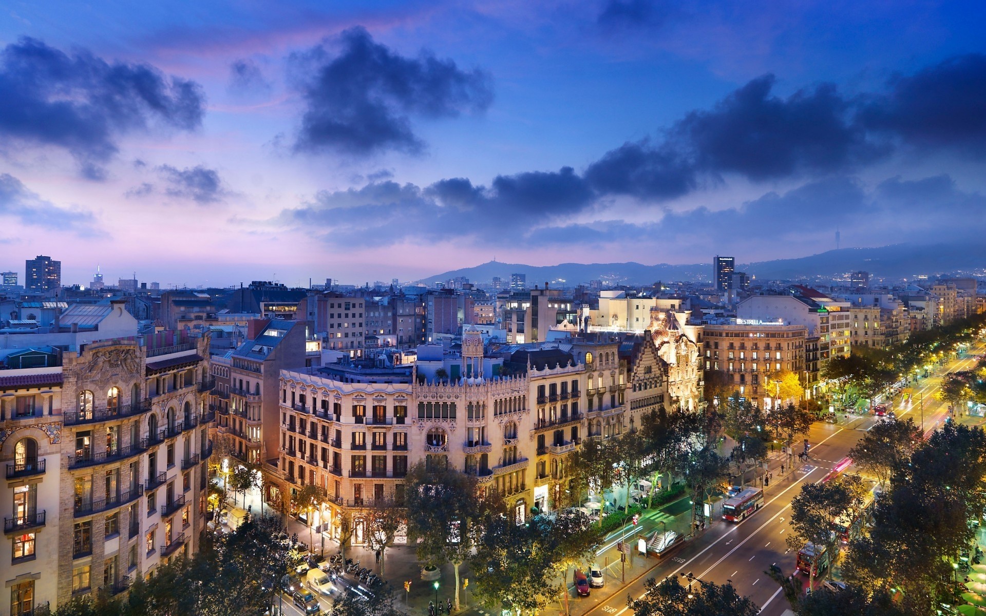 spain city travel cityscape architecture urban building sight skyline sky town landmark dusk tourism outdoors sunset panoramic evening panorama barcelona