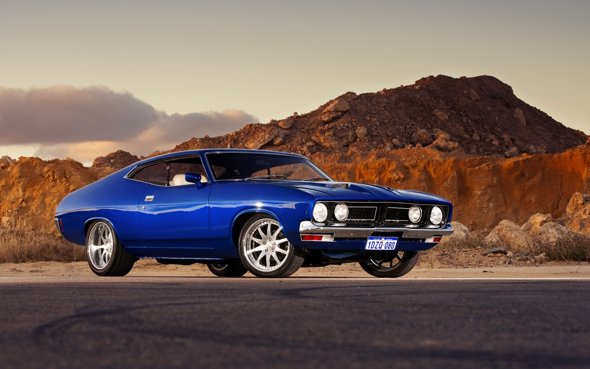 ford auto auto sistema di trasporto tramonto muscle car falcon gt