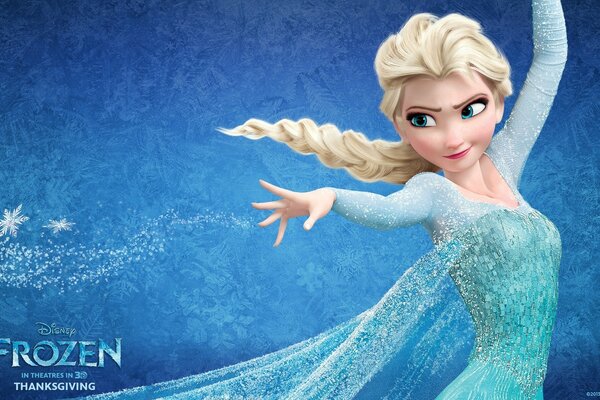 Elsa waved her hand with a cold heart and a look