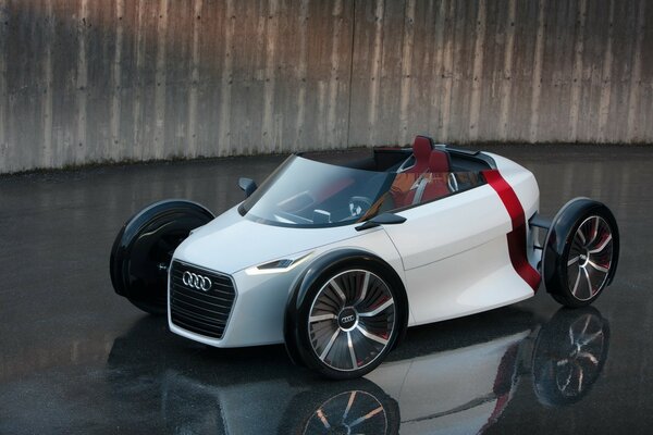 The concept of a new white car