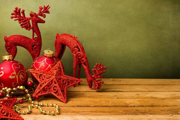 Décorations rouges pour les vacances de Noël