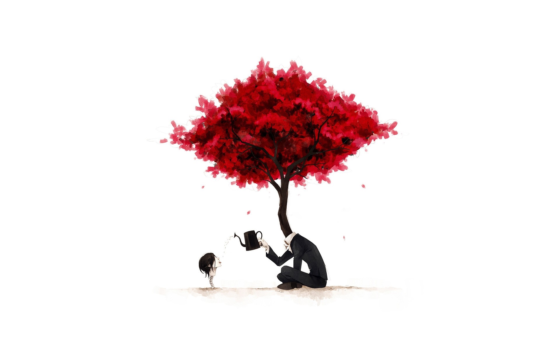 fantasy nature desktop leaf tree winter art red tree background funny background