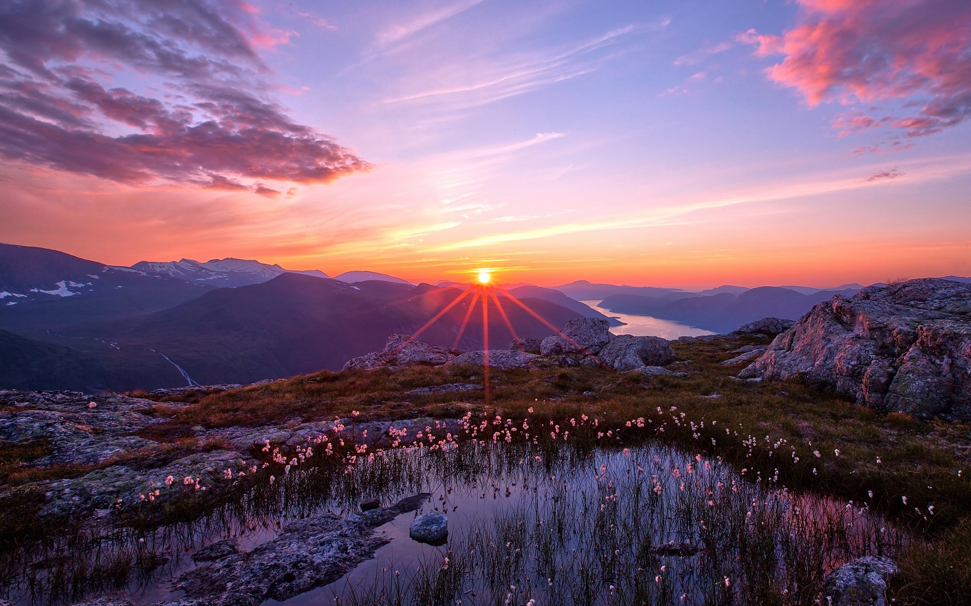 paysage paysage montagnes coucher de soleil voyage nature eau aube ciel lac soirée neige à l extérieur crépuscule scénique réflexion montagnes soleil