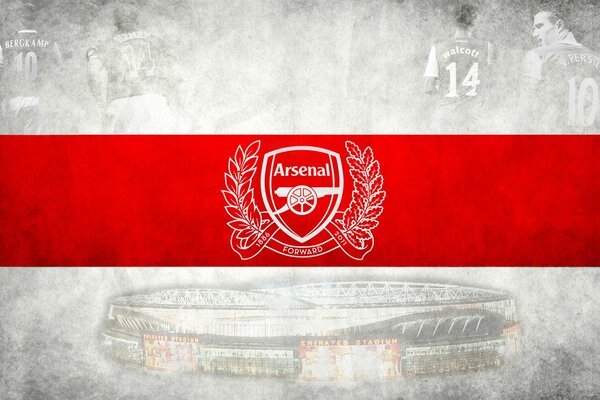 Arsenal logo. Patriotic image