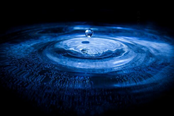 Tropfen eines Wassertropfen in Bewegung Abstraktion