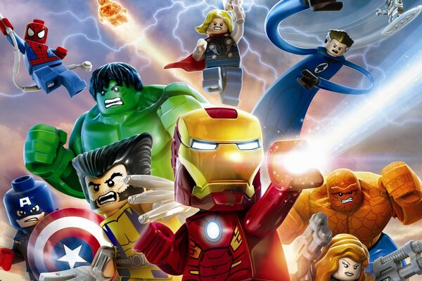 Lego super heroes. Colorful characters