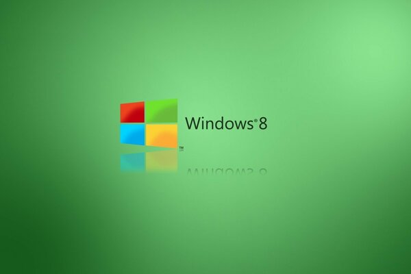 Grünes Windows 8 mit Hintergrund