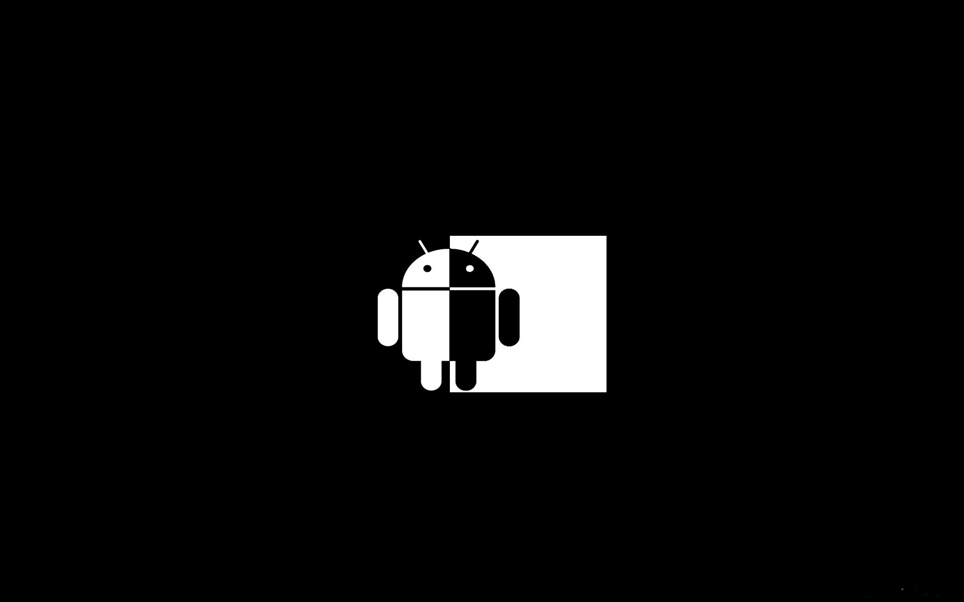 android monochromatyczny plac wektor symbol sylwetka streszczenie obrazy ciemny ilustracja światło technik technologia zaawansowana technologia logo android