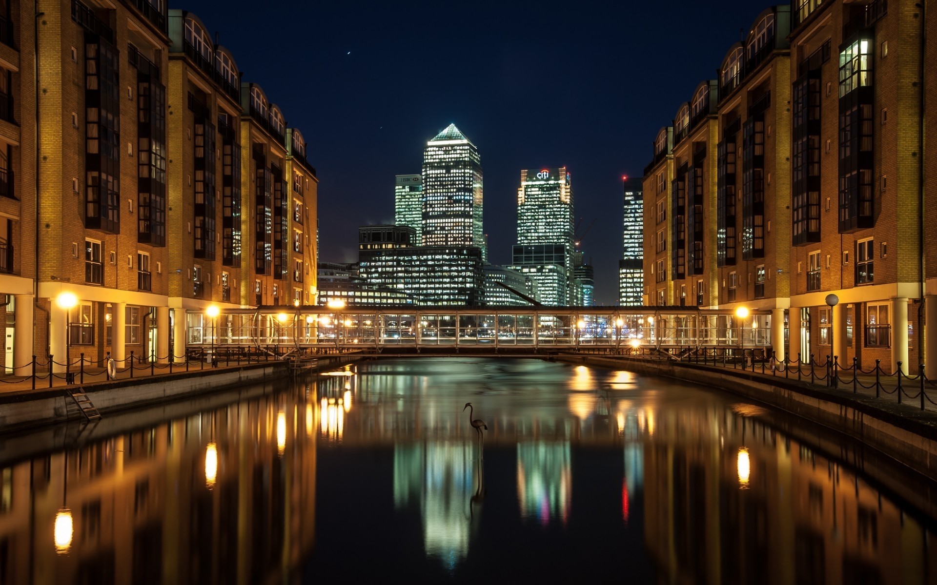 united kingdom city architecture travel building dusk street water urban outdoors reflection sunset illuminated bridge sky business evening downtown cityscape canary wharf london lights uk river