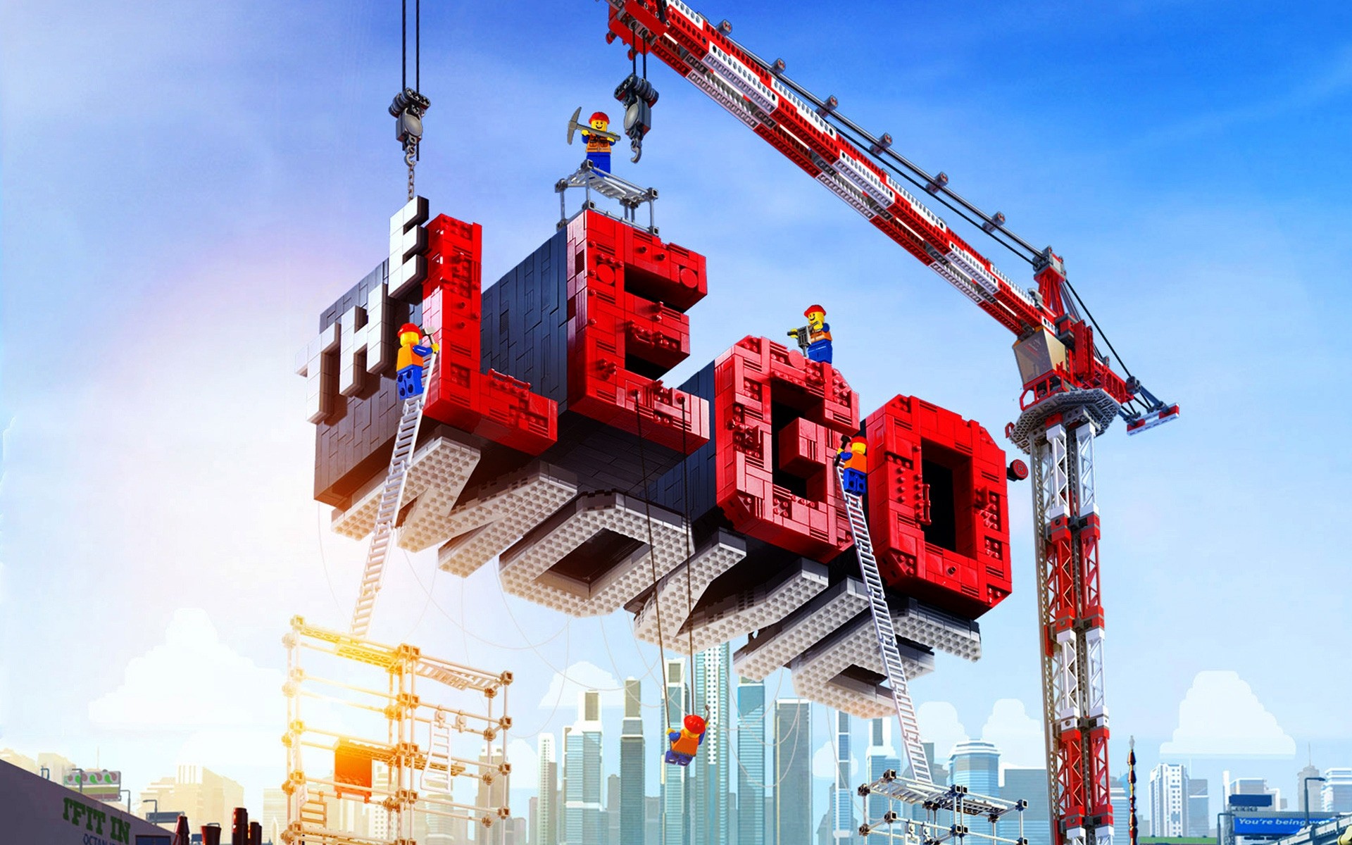 movies sky architecture outdoors city travel business crane industry building tall lego movie 2014 lego movie