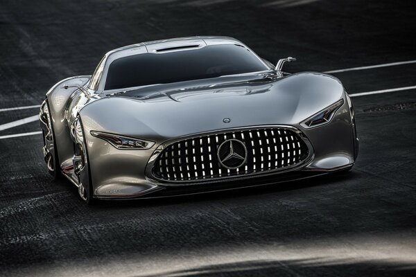 Sports car in matte black