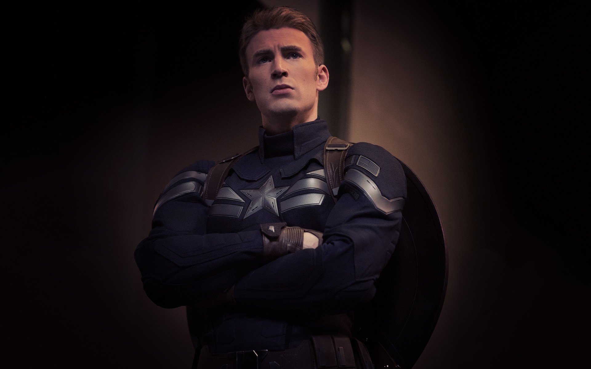 filme ein porträt erwachsener mann dunkel captain america