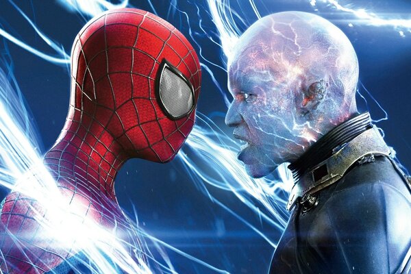 Spider-Man frente a un hombre