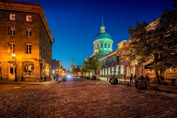 Evening European City Wallpaper