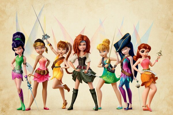 Beautiful little fairies from the cartoon