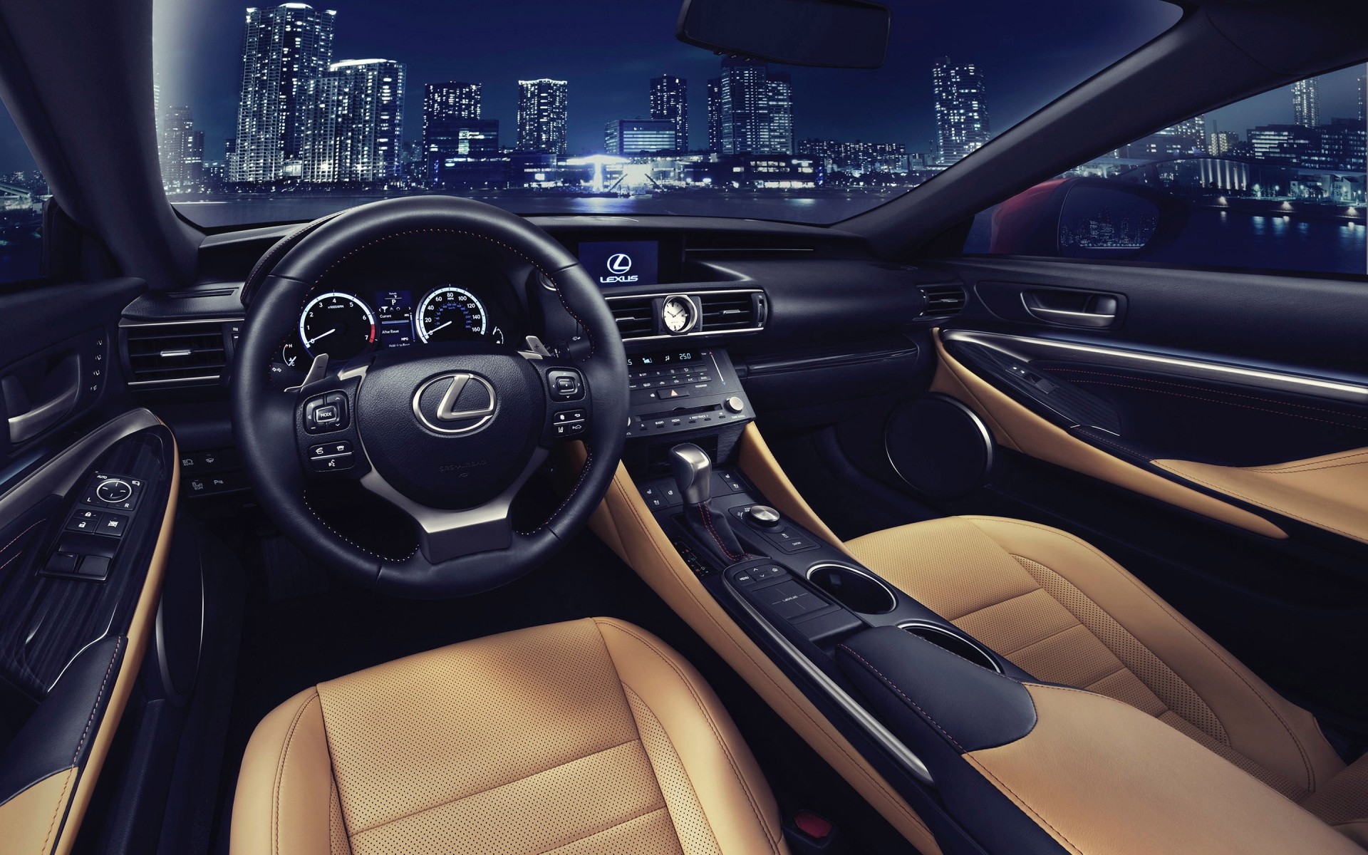 lexus carro sistema de transporte carro painel de instrumentos manual volante rápido velocidade velocímetro unidade viagens traços tecnologia cockpit controle pára - brisa poder tráfego rodas lexus rc no compartimento