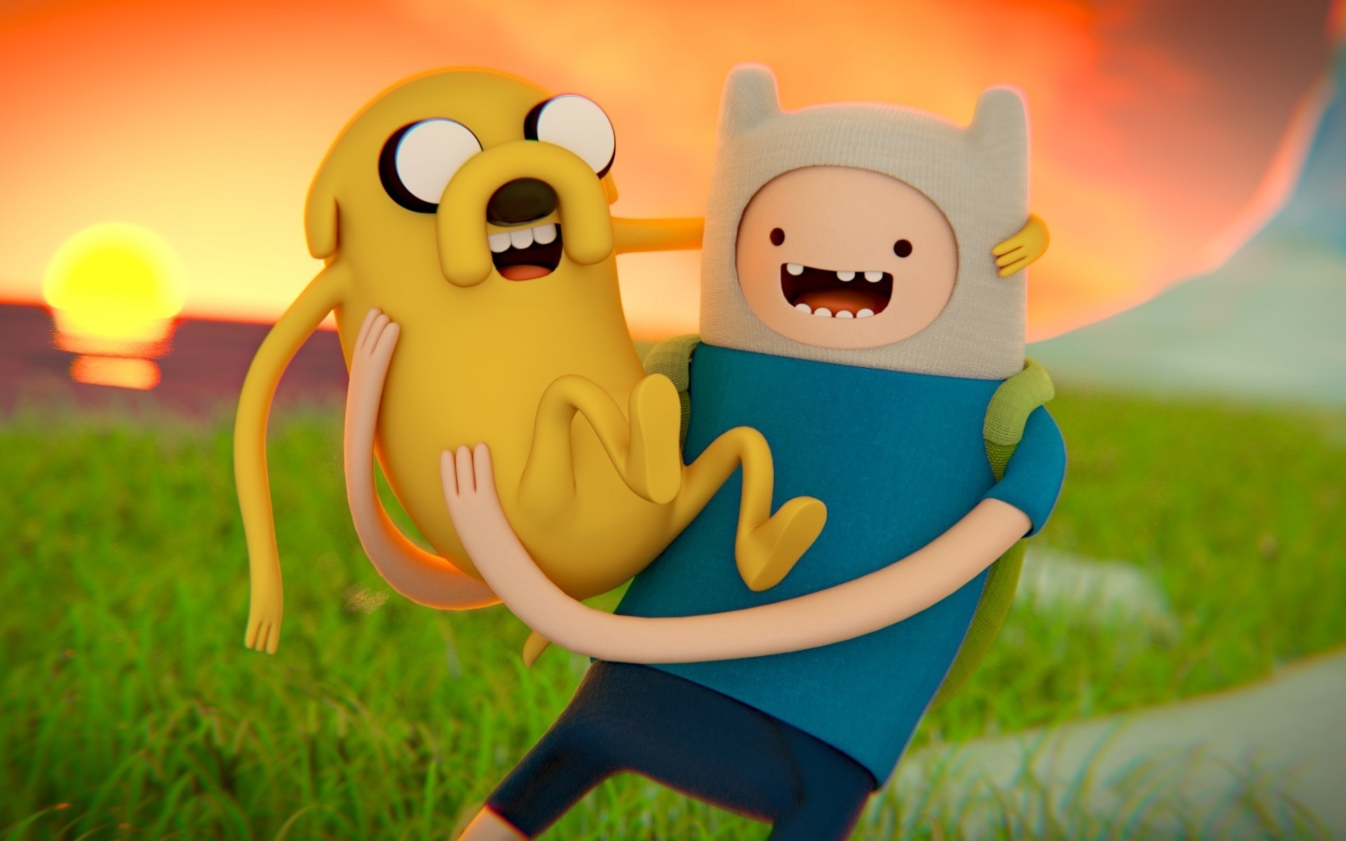 tv series grass fun toy nature cute child smile adventure time