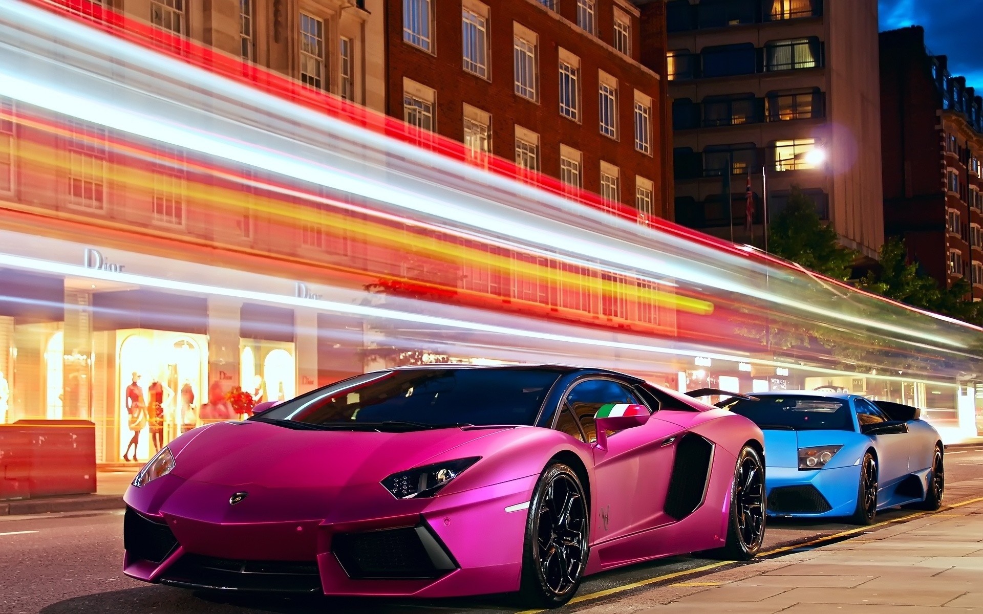 lamborghini auto transportsystem straße unschärfe auto schnell straße beeilen sie sich stadt