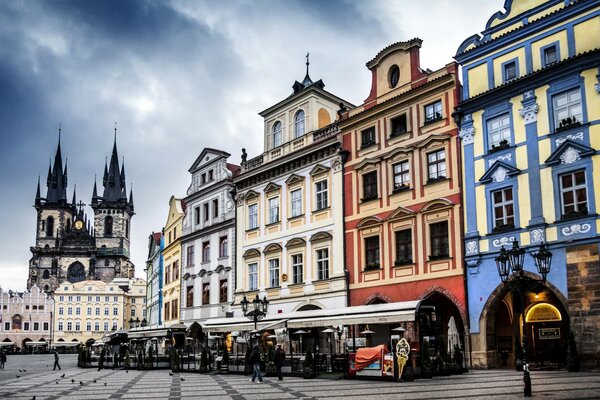 Prague architecture in Gothic style