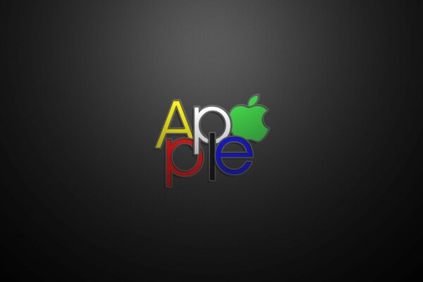 Das Apple-Logo auf dem schwarzen Bildschirm