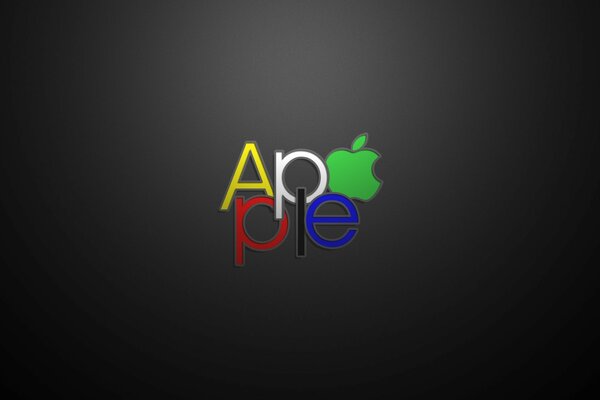 Logo apple sullo schermo nero