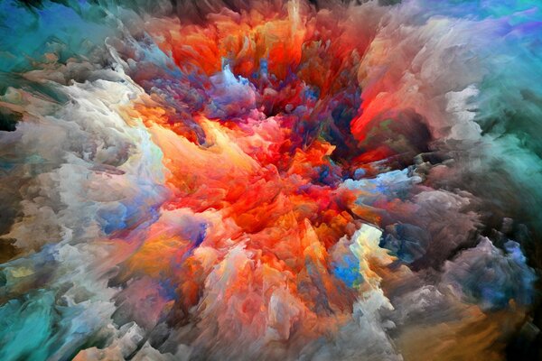 Explosion de couleurs vives sur la toile