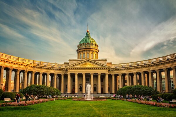 Beautiful Kazan Cathedral St. Petersburg