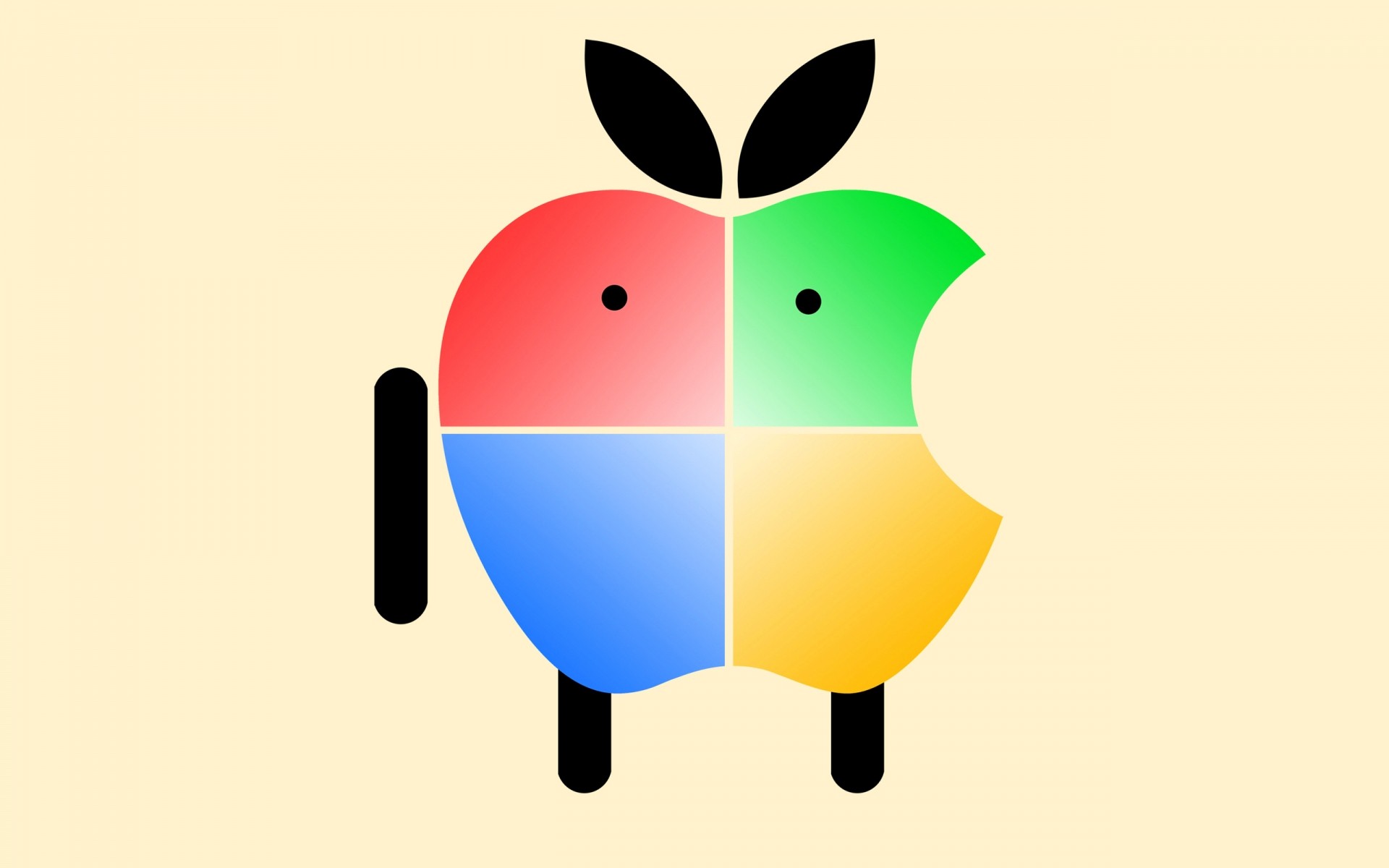 apple illustration symbole vecteur graphique image bureau conception mascotte pour android mascotte d apple drôle technicien technologie