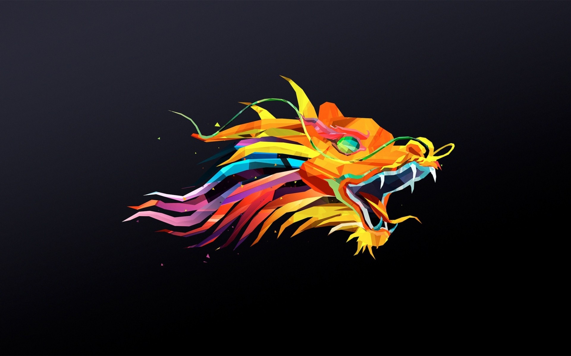 abstract desktop color flame art decoration design image dragon