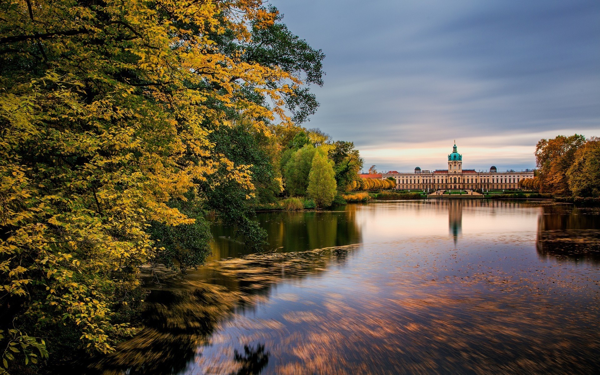 germania acqua albero lago fiume autunno all aperto natura riflessione paesaggio alba foglia parco viaggi legno sera tramonto piscina cielo castello di charlottenburg berlino castel