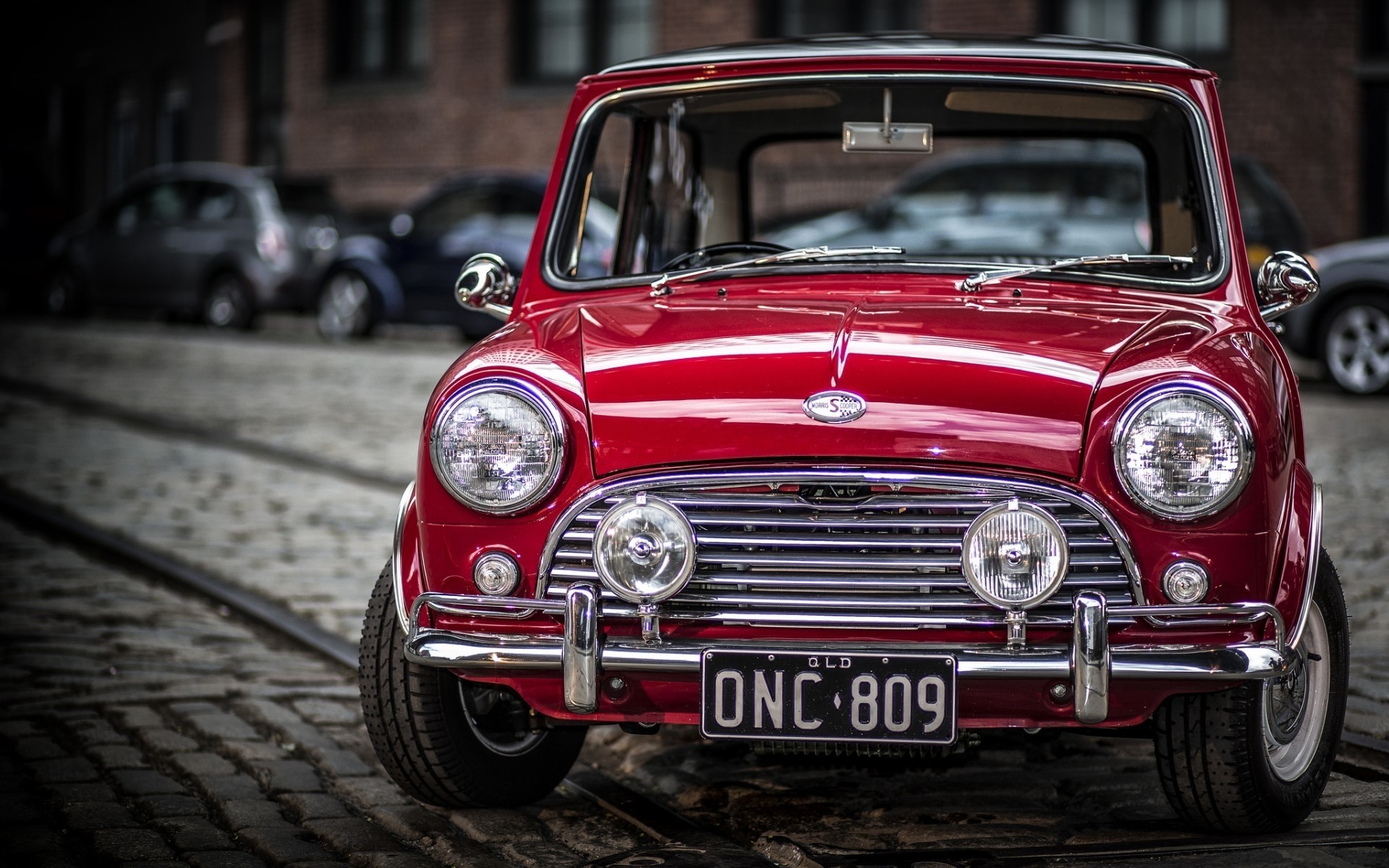 mini samochód pojazd napęd system transportu klasyczny rajd koło samochodowe reflektor kaptur chrome nostalgia mini cooper cooper z starymi samochodami stary mini vintage mini