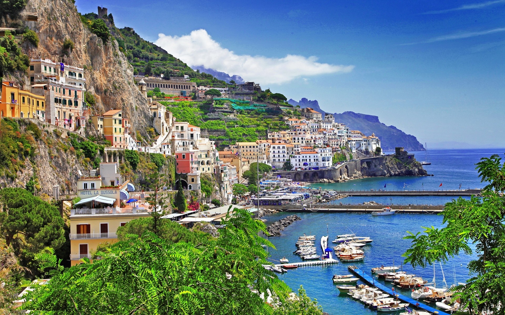 italy town seashore sea architecture water travel city house boat tourism vacation building sight hill harbor cityscape island seaside resort bay positano salerno landscape