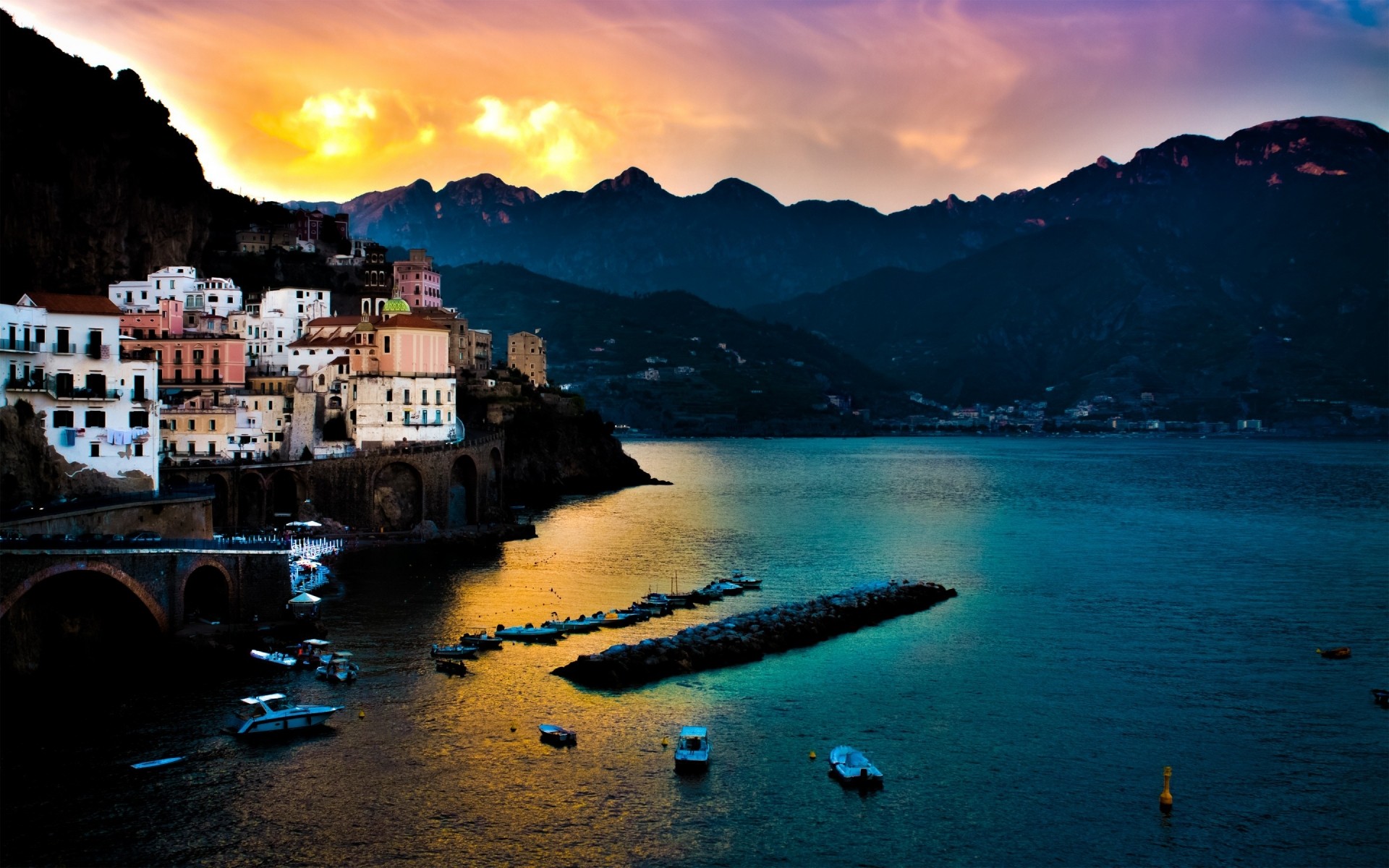 landscapes water sea beach travel seashore sunset landscape evening ocean dusk dawn sky island reflection outdoors scenic amalfi amalfi coast hdr beautiful