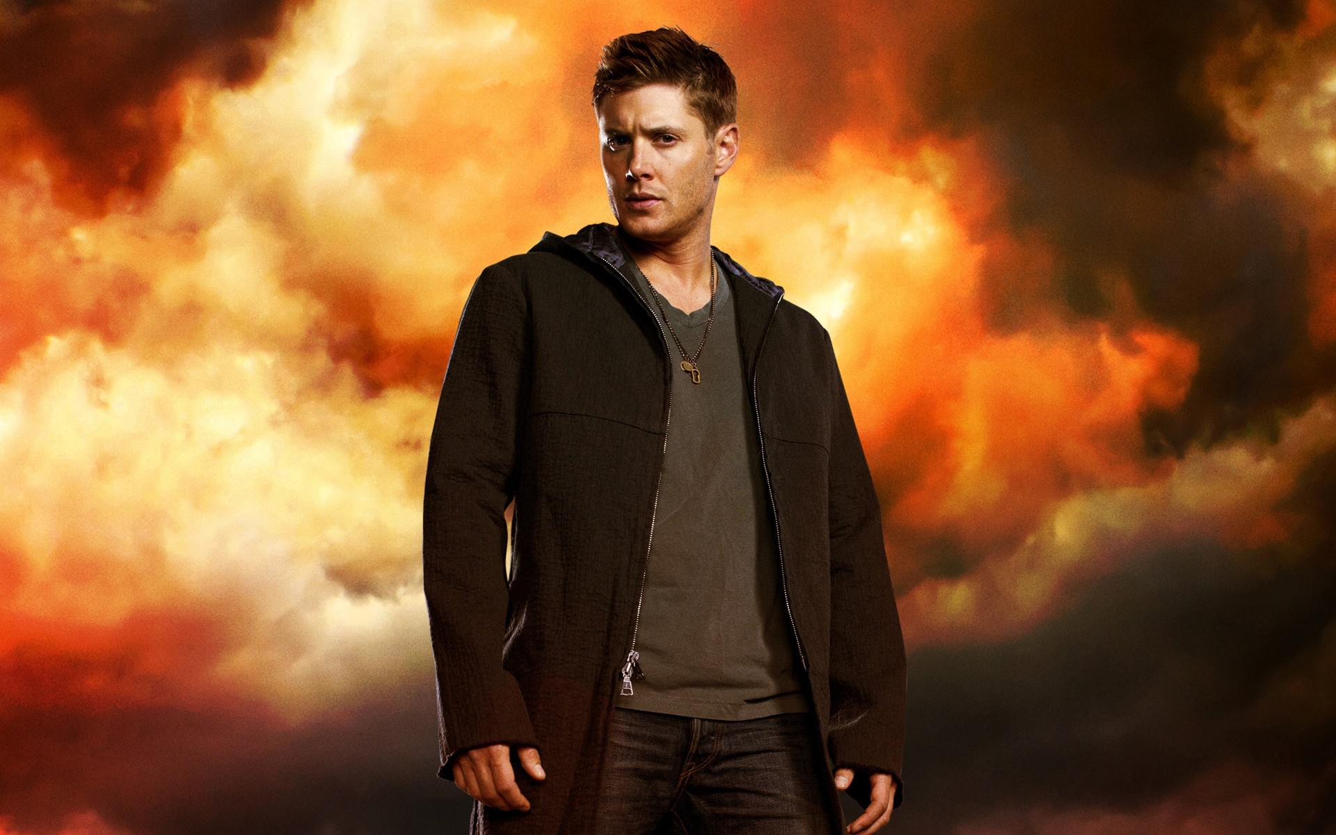 tv series smoke flame man wear portrait one calamity hot soccer drama fantasy horror jensen jared