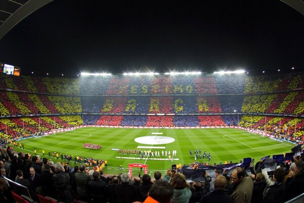 Fans at the football stadium