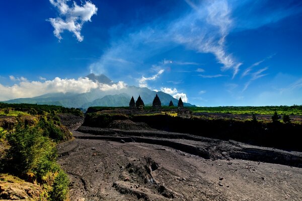 Mysterious unpredictable natural landscape