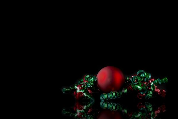 Minimalistic Christmas dark still life