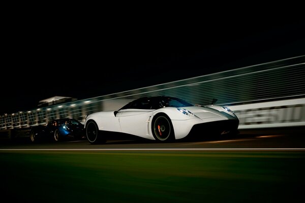 Prototype of a sports car on the track